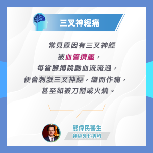 資訊圖解釋三叉神經痛的主因是血管擠壓